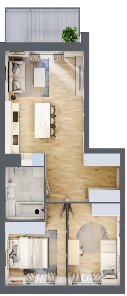 3 pokoje, mieszkanie 55,20 m², piętro 3, oferta nr 30, Zalesie, Ignatki-Osiedle, ul. Leśna