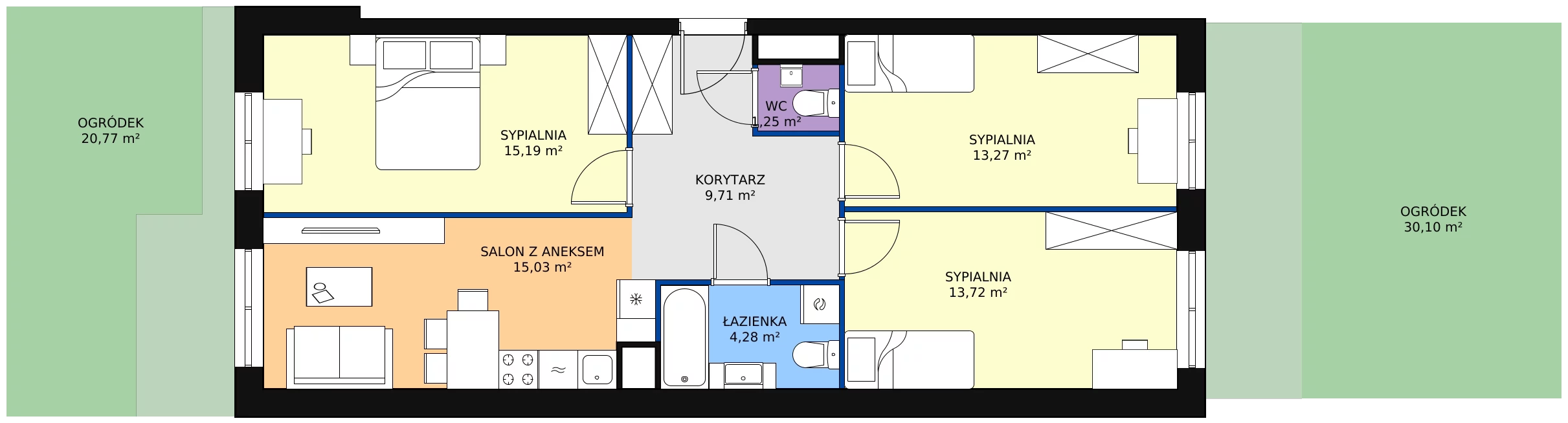 Zalety mieszkania 72.45 m², 51