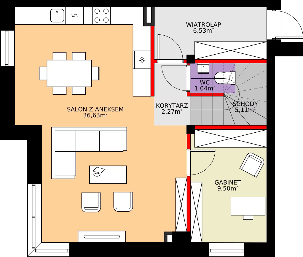 Zalety domu 115.02 m², 2
