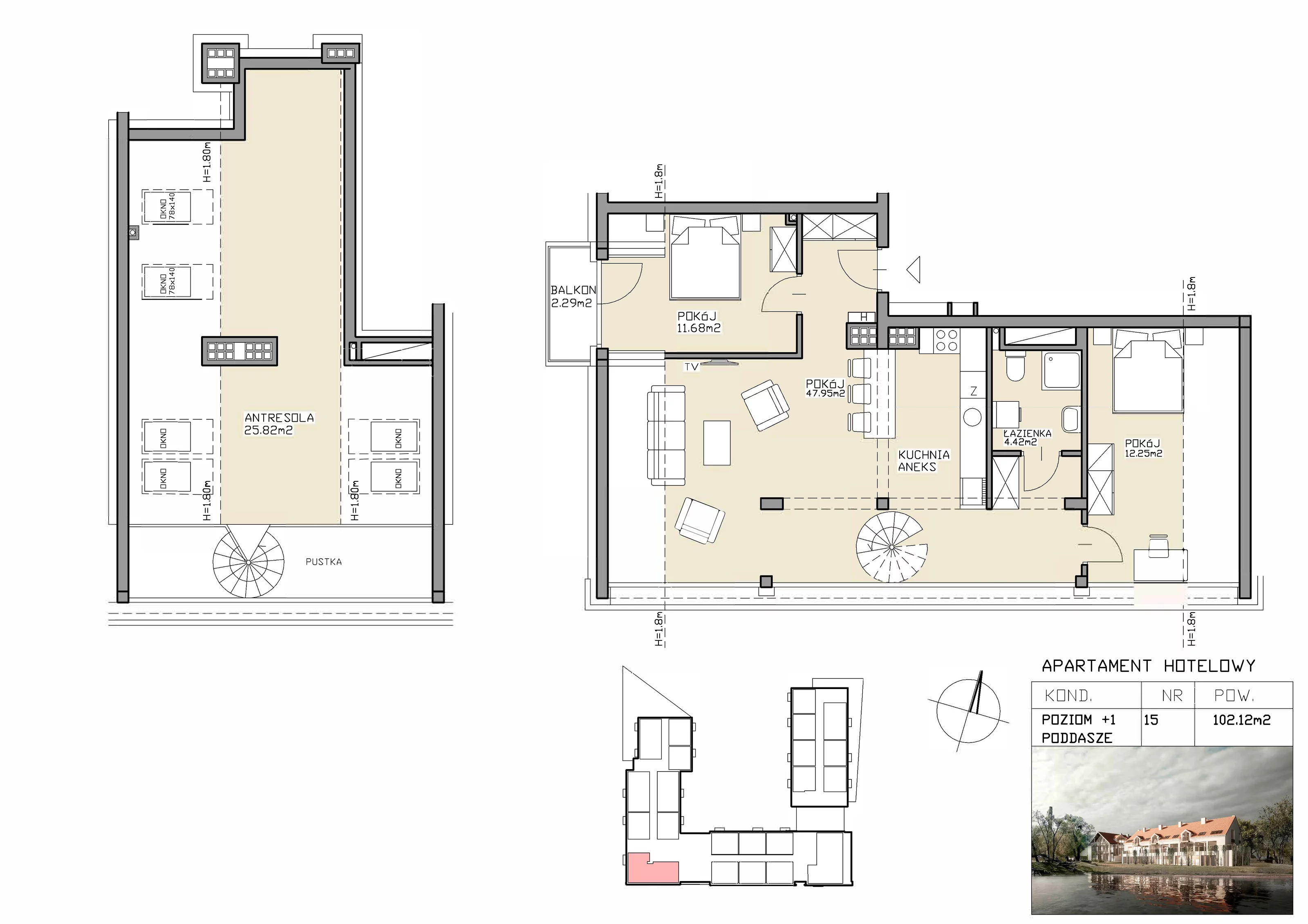 3 pokoje, apartament inwestycyjny 102,12 m², piętro 1, oferta nr 15, Apartamenty Zdrój, Supraśl, ul. Stanisława Konarskiego