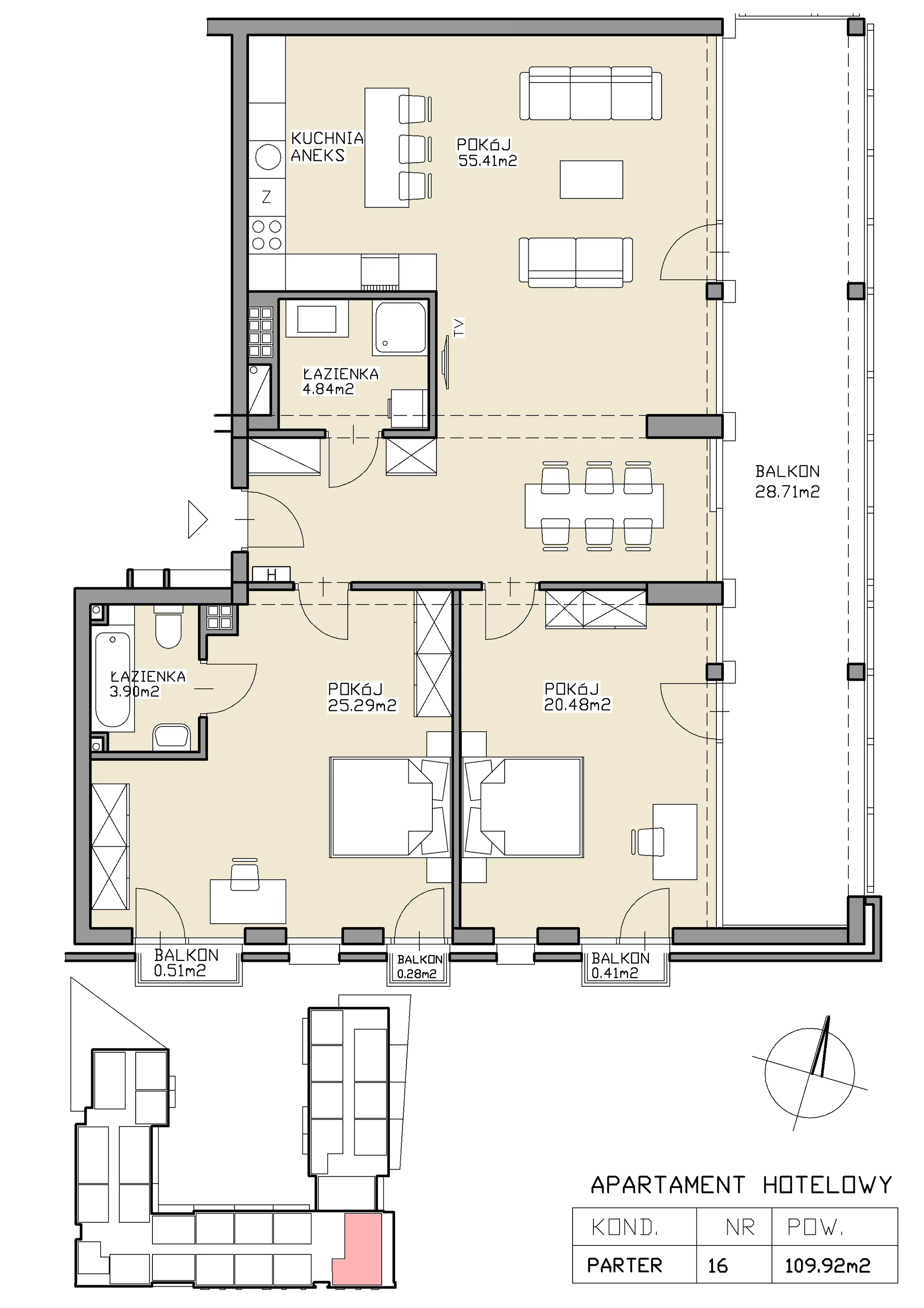 3 pokoje, apartament inwestycyjny 109,92 m², parter, oferta nr 16, Apartamenty Zdrój, Supraśl, ul. Stanisława Konarskiego