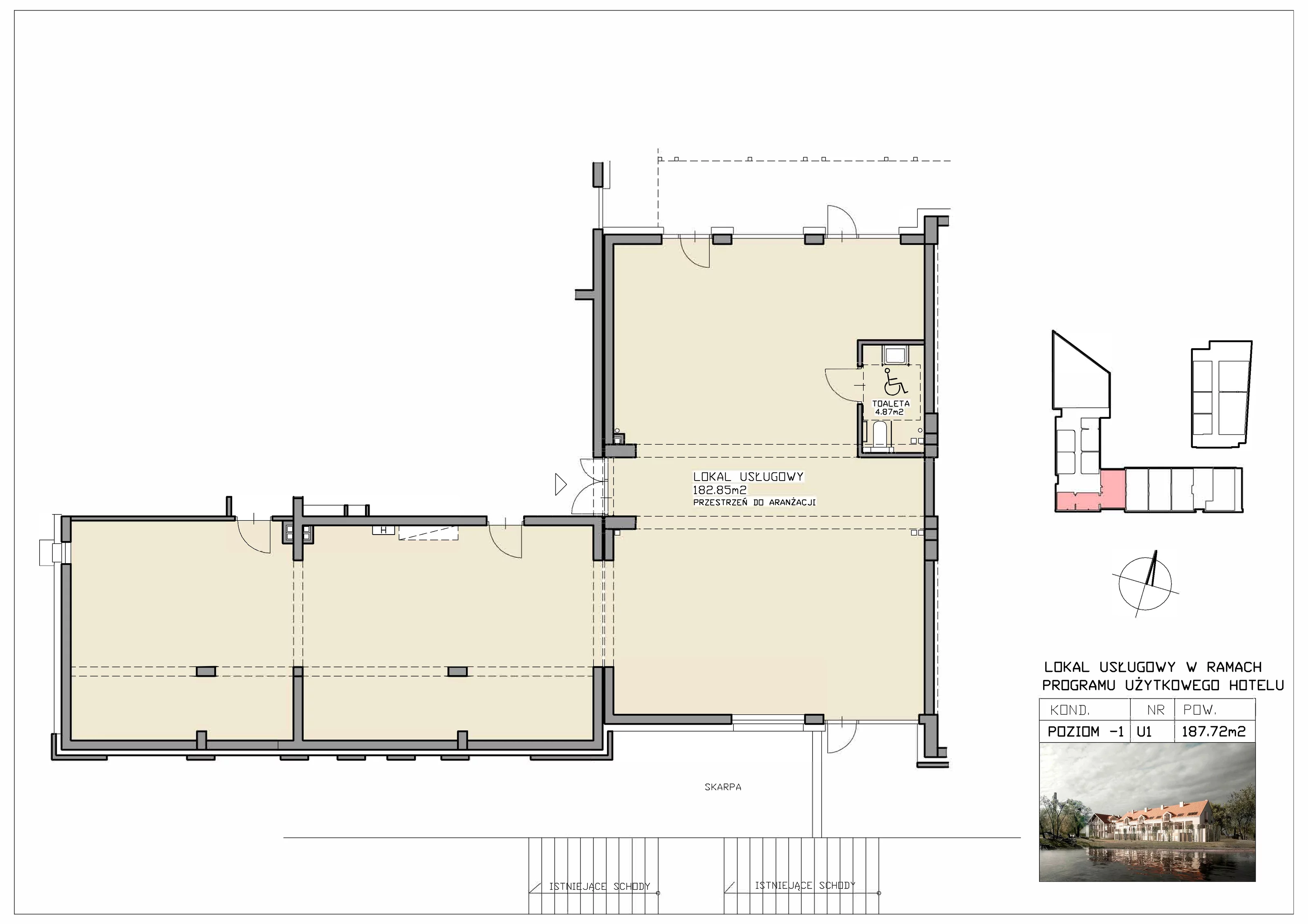 Lokal użytkowy 187,72 m², oferta nr U1, Apartamenty Zdrój - lokale użytkowe, Supraśl, ul. Stanisława Konarskiego
