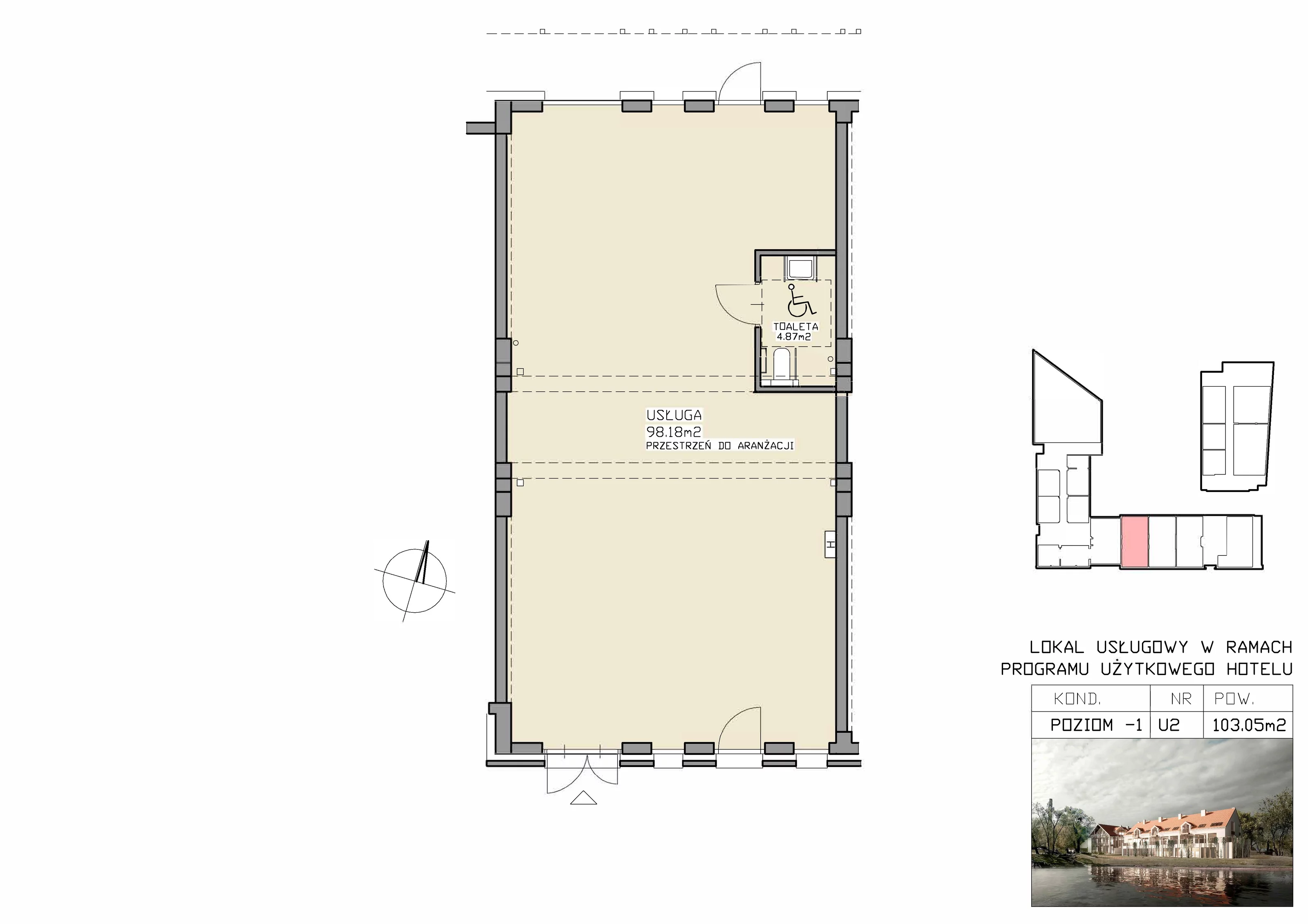 Lokal użytkowy 103,05 m², oferta nr U2, Apartamenty Zdrój - lokale użytkowe, Supraśl, ul. Stanisława Konarskiego