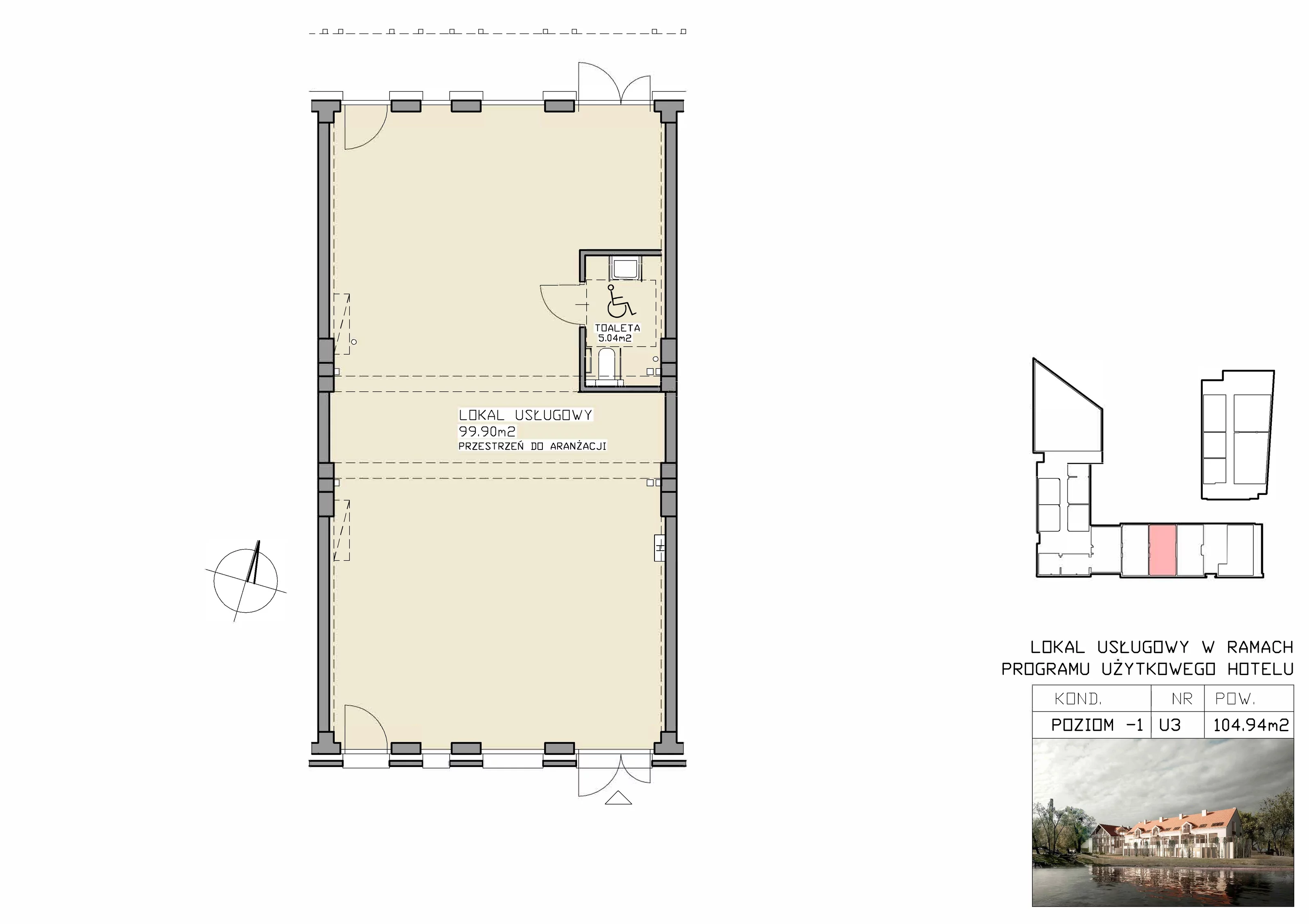 Lokal użytkowy 104,94 m², oferta nr U3, Apartamenty Zdrój - lokale użytkowe, Supraśl, ul. Stanisława Konarskiego