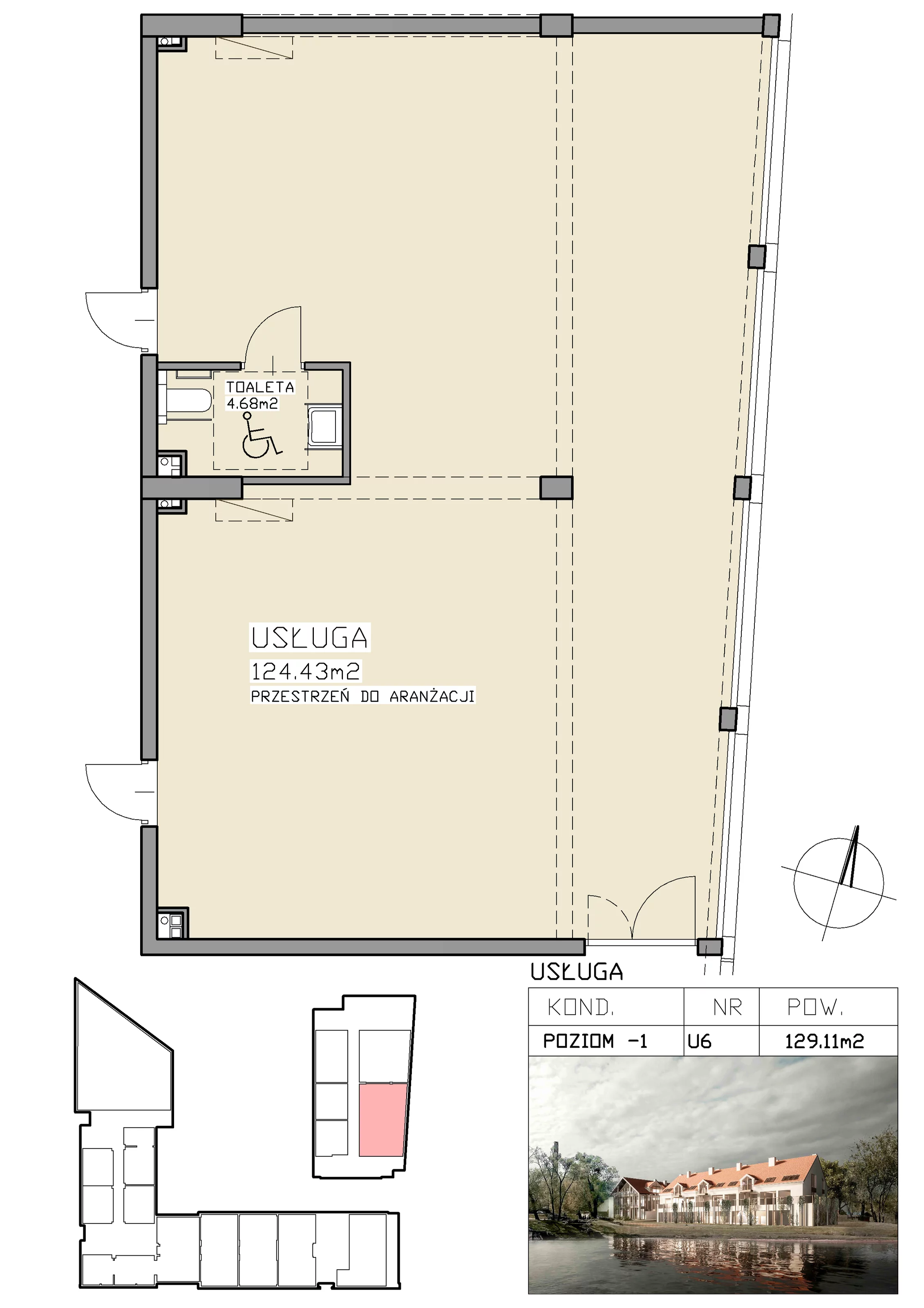 Lokal użytkowy 129,11 m², oferta nr U6, Apartamenty Zdrój - lokale użytkowe, Supraśl, ul. Stanisława Konarskiego