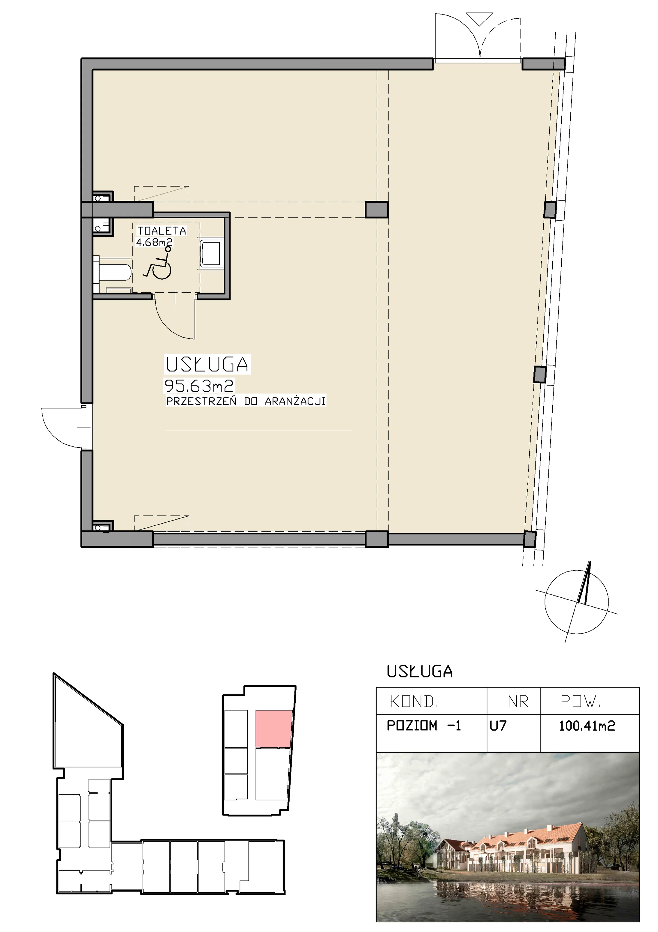 Lokal użytkowy 100,41 m², oferta nr U7, Apartamenty Zdrój - lokale użytkowe, Supraśl, ul. Stanisława Konarskiego