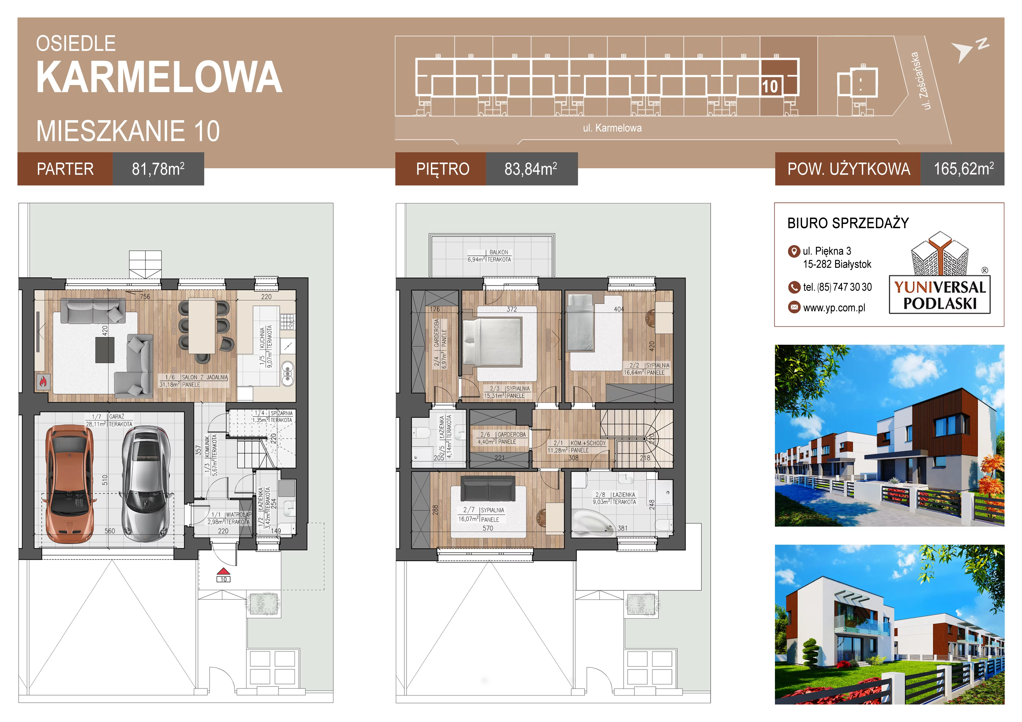 Dom 165,62 m², oferta nr B10, Karmelove, Białystok, Skorupy, ul. Karmelowa