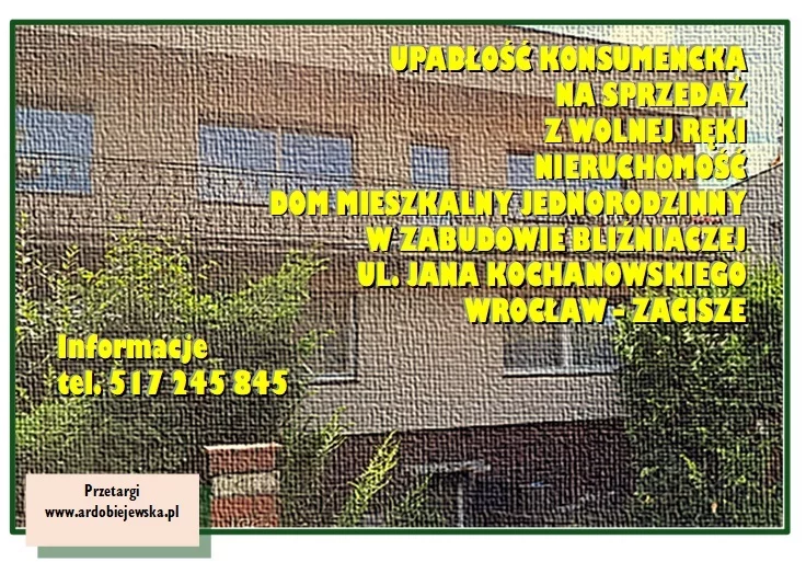 Dom 187,93 m², Wrocław, Zacisze-Zalesie-Szczytniki, Zacisze, al. Jana Kochanowskiego, Sprzedaż