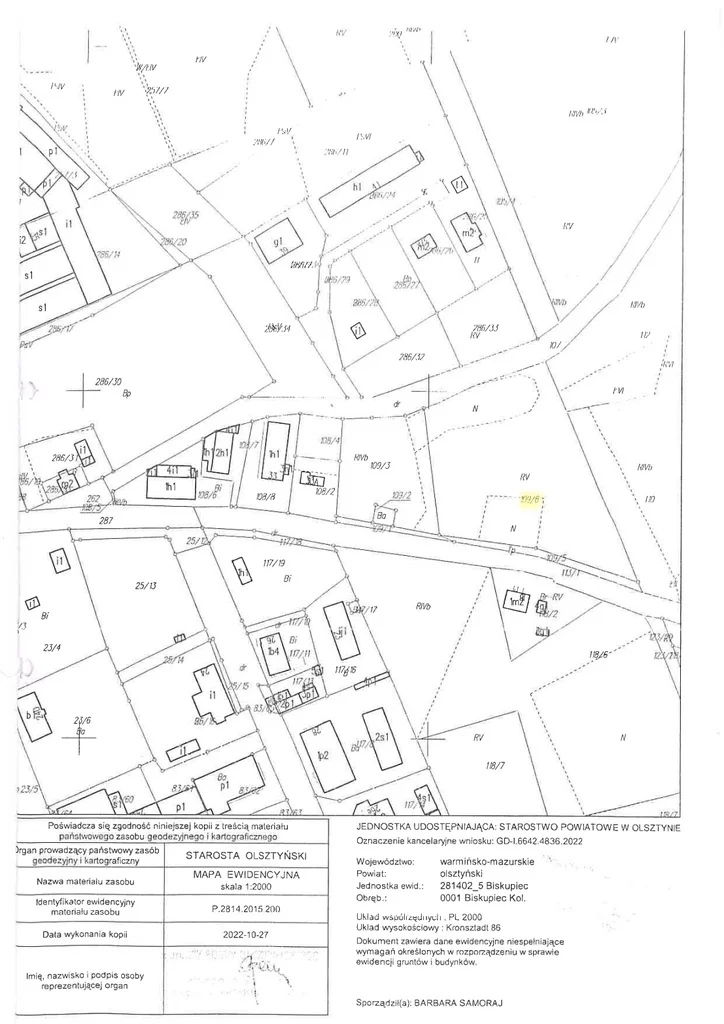 Działka 8 980,00 m², Biskupiec-Kolonia Pierwsza, Sprzedaż