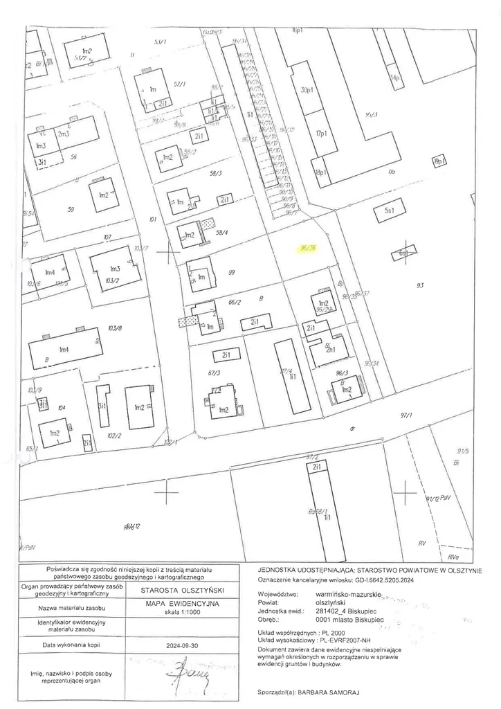 Działka 485,00 m², oferta nr , 40941/3186/OGS, Biskupiec, Czynu Społecznego-idx