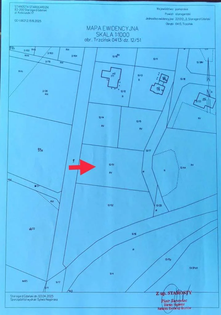 Działka 2 327,00 m², oferta nr , 42706/3186/OGS, Trzcińsk, Dębowa
