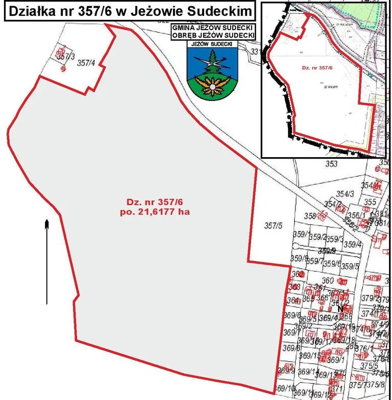 Działka 216 177,00 m², Jeżów Sudecki, Sprzedaż