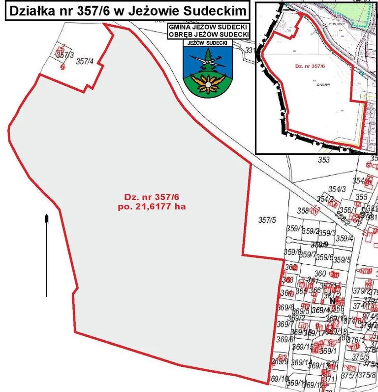 Działka 216 177,00 m², oferta nr , 40961/3186/OGS, Jeżów Sudecki-idx