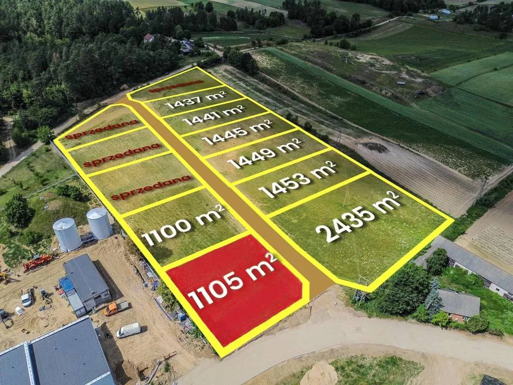 Działka 1 105,00 m², Drozdowo, Kraska, Sprzedaż