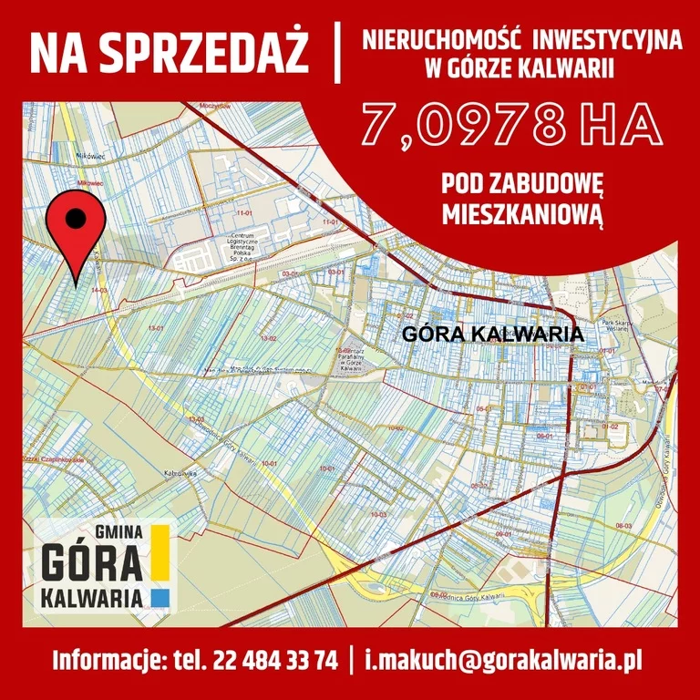 Działka 70 978,00 m², Góra Kalwaria, Leśna, Sprzedaż