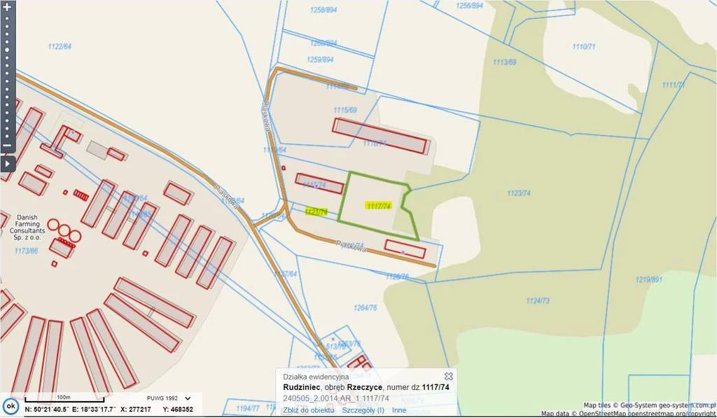 Działka 6 260,00 m², oferta nr , 41156/3186/OGS, Rzeczyce, Piaskowa