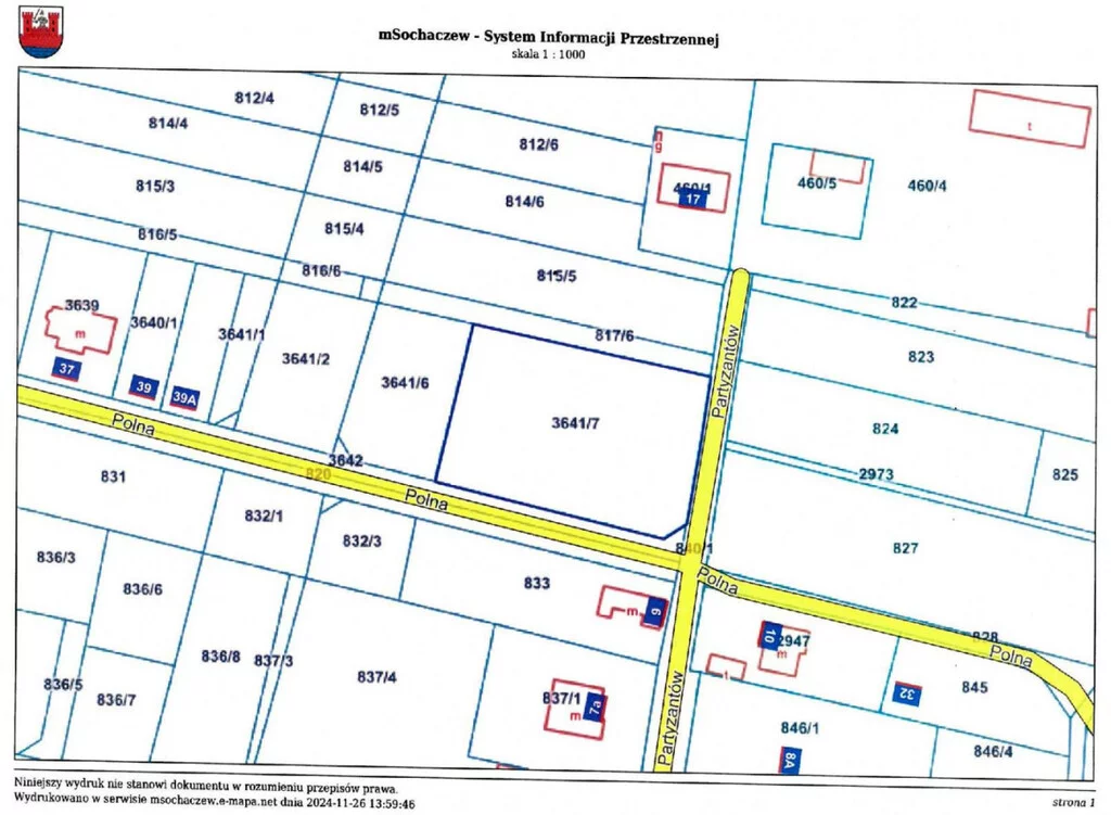 Działka 2 530,00 m², Sochaczew, Polna, Sprzedaż