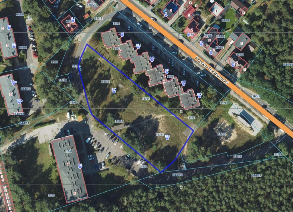 Działka 4 257,00 m², oferta nr , 43228/3186/OGS, Zielona Góra, Przylep-Solidarności