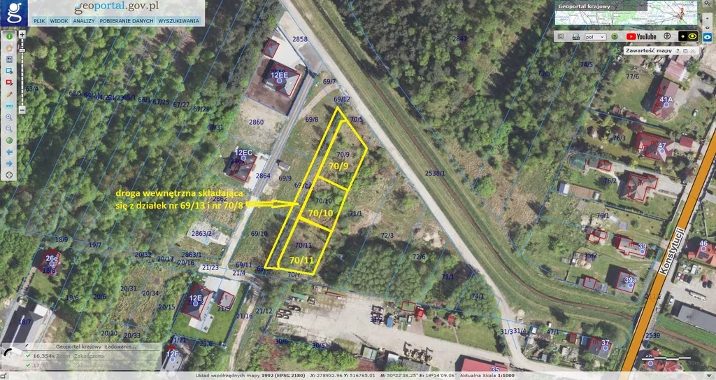 Działka 718,00 m², oferta nr , 41124/3186/OGS, Dąbrowa Górnicza, Stawowa