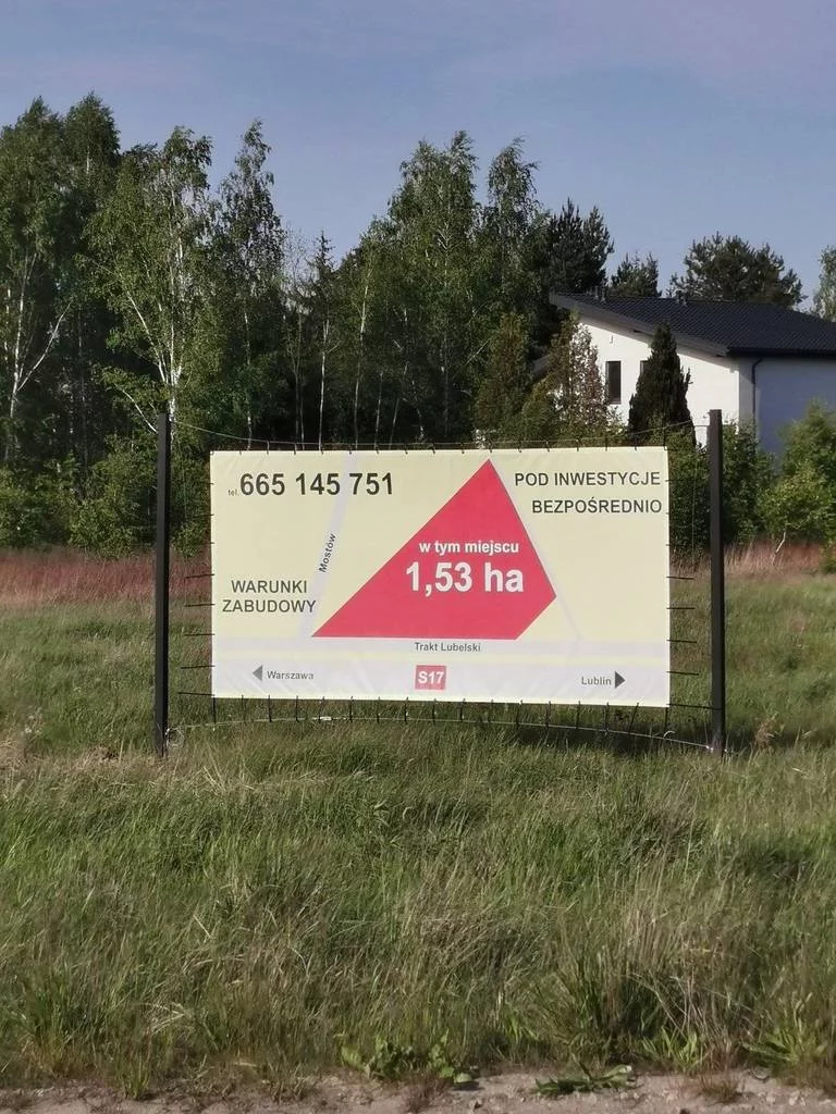 Działka 15 337,00 m², oferta nr , 42643/3186/OGS, Wola Ducka, Trakt Lubelski