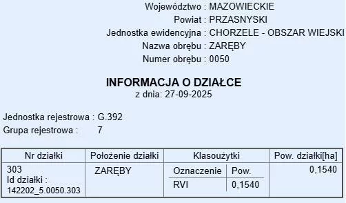 Działka 1 540,00 m², oferta nr , 43039/3186/OGS, Zaręby
