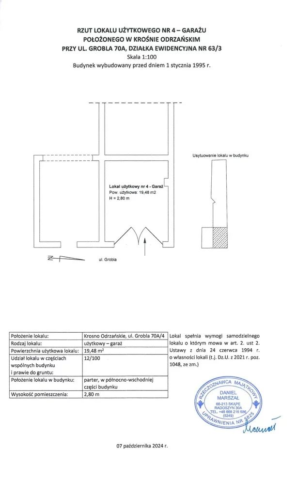 Lokal użytkowy na sprzedaż, 19,48 m², oferta nr 9954/3186/OOS