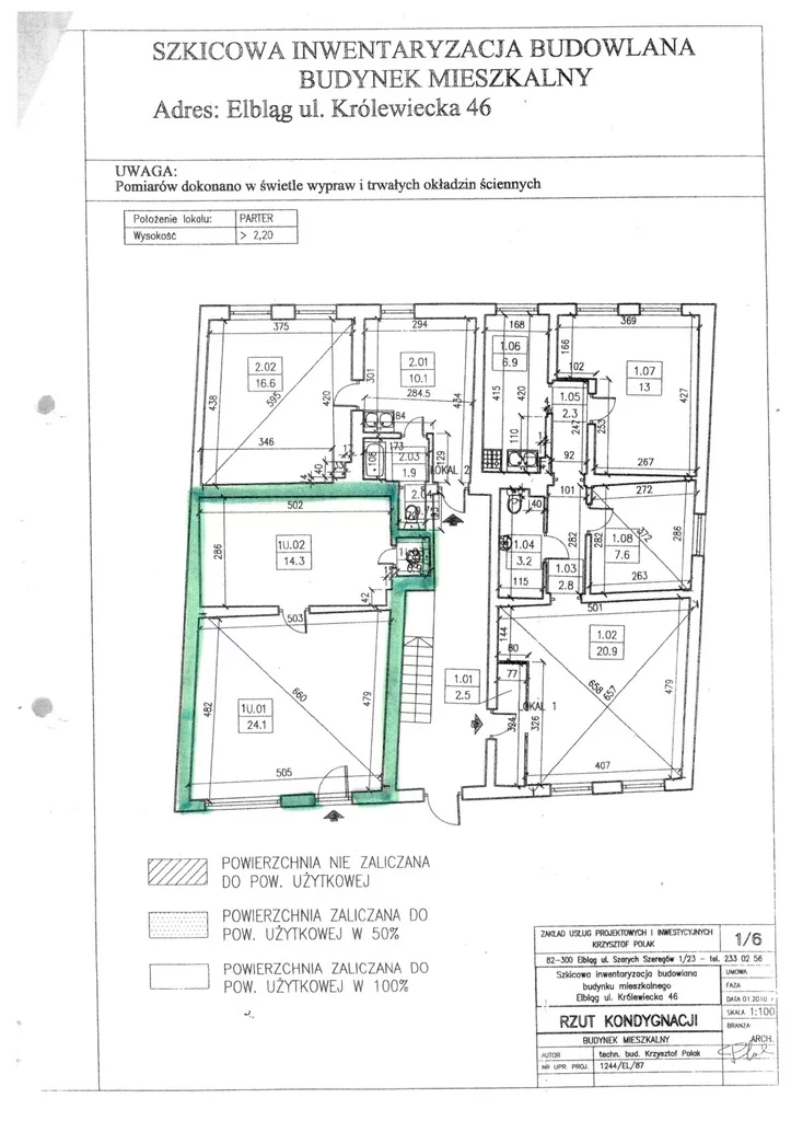 Lokal użytkowy 39,30 m², oferta nr , 2614/3186/OLS, Elbląg, Królewiecka