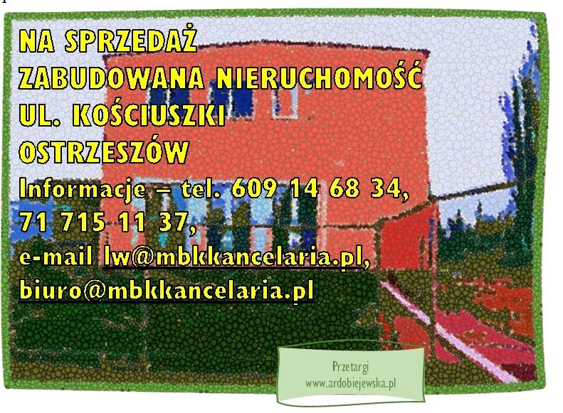 Lokal użytkowy 198,12 m², Ostrzeszów, Tadeusza Kościuszki, Sprzedaż