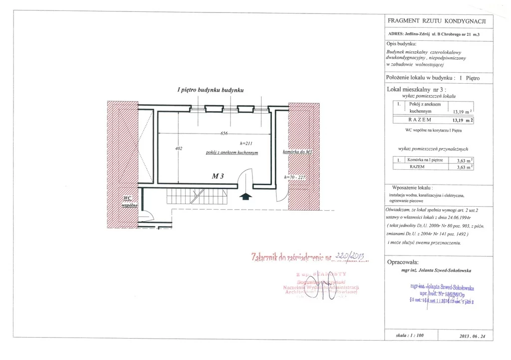 Mieszkanie na sprzedaż, 13,19 m², 1 pokój, 1 piętro, oferta nr 10898/3186/OMS