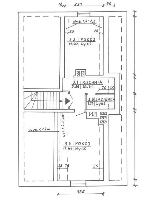 1 pokój, mieszkanie 42,81 m², piętro 1, oferta nr , 11672/3186/OMS, Trzcianka, Stefana Żeromskiego