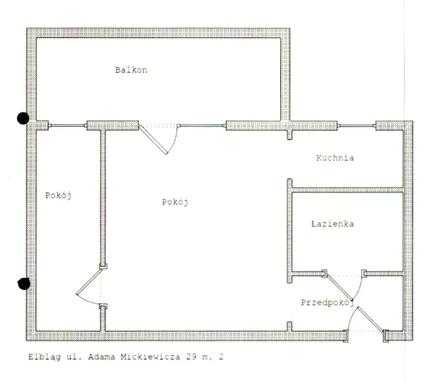 2 pokoje, mieszkanie 31,60 m², parter, oferta nr , 11712/3186/OMS, Elbląg, Adama Mickiewicza