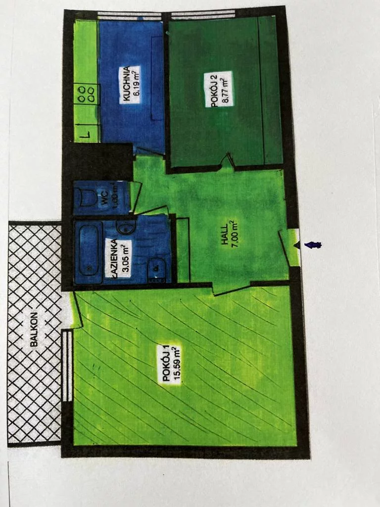 2 pokoje, mieszkanie 42,20 m², piętro 5, oferta nr , 11689/3186/OMS, Poznań, Izaaka Newtona