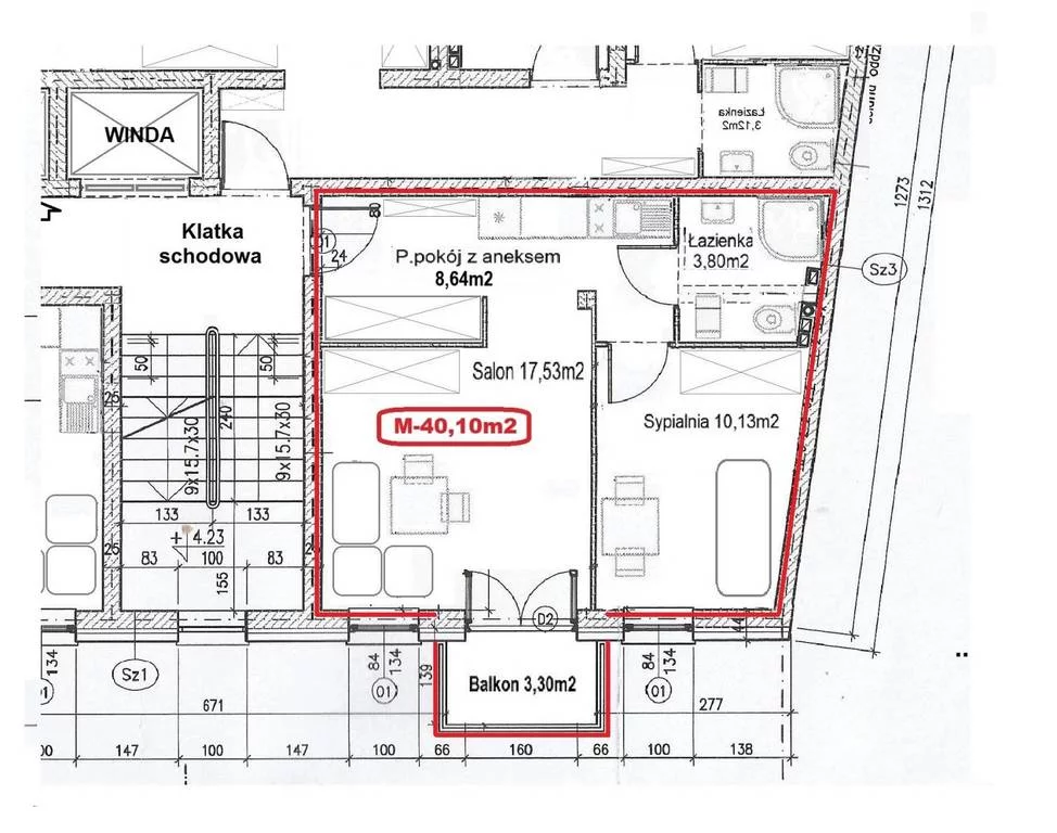 2 pokoje, mieszkanie 40,10 m², piętro 2, oferta nr , 11675/3186/OMS, Wadowice, Jana Matejki