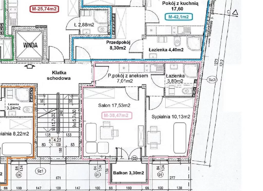 2 pokoje, mieszkanie 38,47 m², piętro 1, oferta nr , 11698/3186/OMS, Wadowice, Jana Matejki
