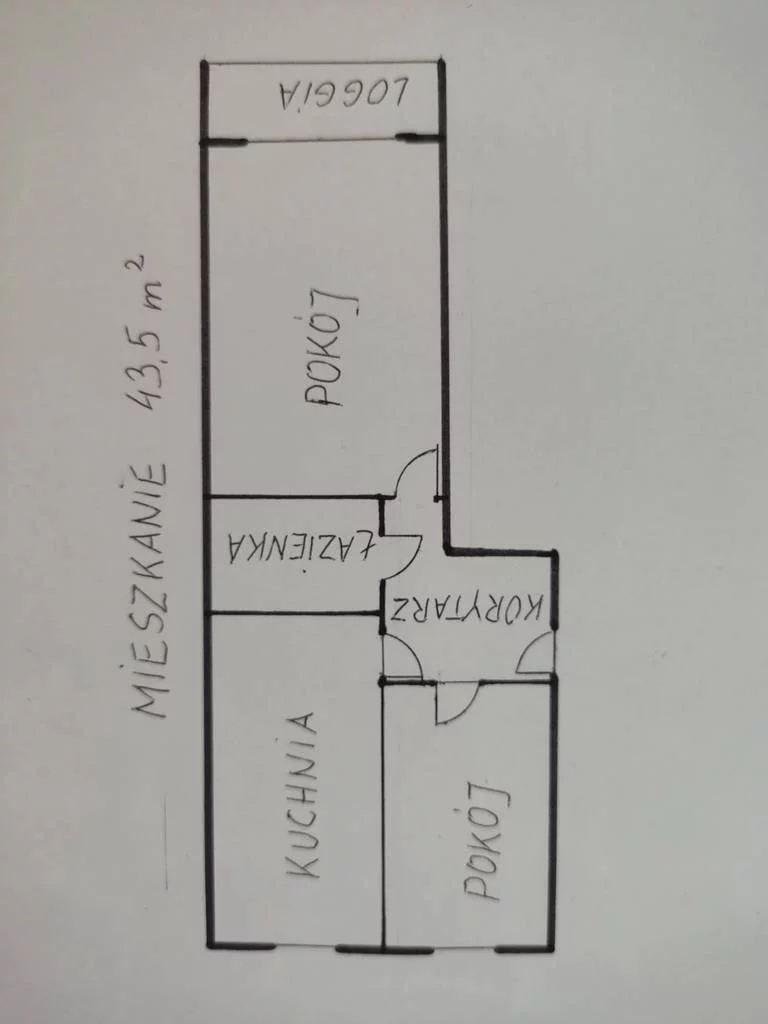 Mieszkanie dwupokojowe 43,40 m², Lesko, Sprzedaż