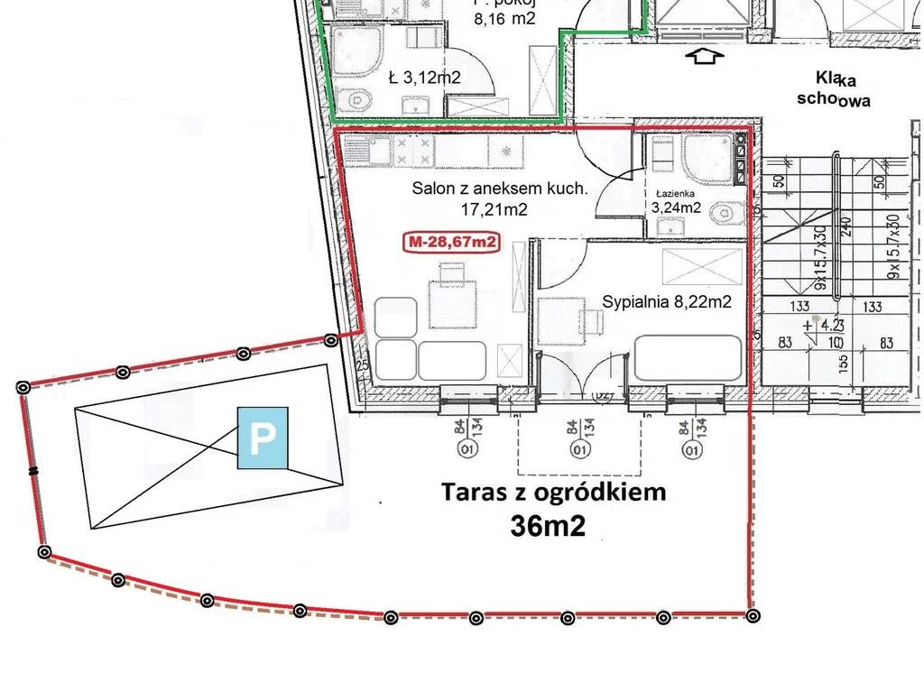 2 pokoje, mieszkanie 28,67 m², parter, oferta nr , 11671/3186/OMS, Wadowice, Matejki