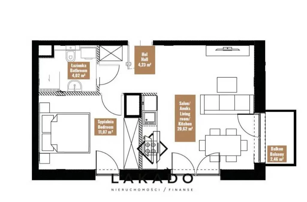 2 pokoje, mieszkanie 40,00 m², piętro 1, oferta nr , 11580/3186/OMS, Kraków, Podgórze, Zabłocie, Pana Tadeusza