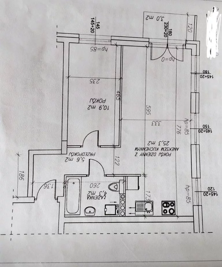 Mieszkanie dwupokojowe 46,10 m², Wrocław, Rafała Wojaczka, Sprzedaż