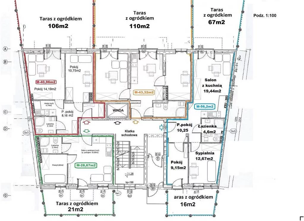 3 pokoje, mieszkanie 56,20 m², parter, oferta nr , 11673/3186/OMS, Wadowice, Jasna