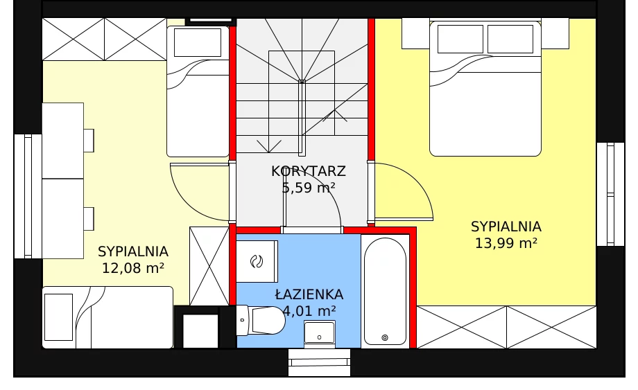 Dom 82,45 m², oferta nr D1, Tyniecka, Kraków, Dębniki, Kostrze, ul. Tyniecka 167