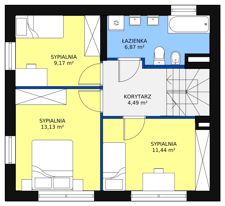 Dom 116,59 m², oferta nr E, Tyniecka, Kraków, Dębniki, Kostrze, ul. Tyniecka 167