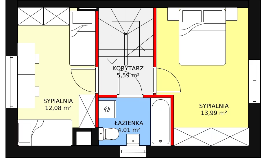 Dom 82,45 m², oferta nr G1, Tyniecka, Kraków, Dębniki, Kostrze, ul. Tyniecka 167