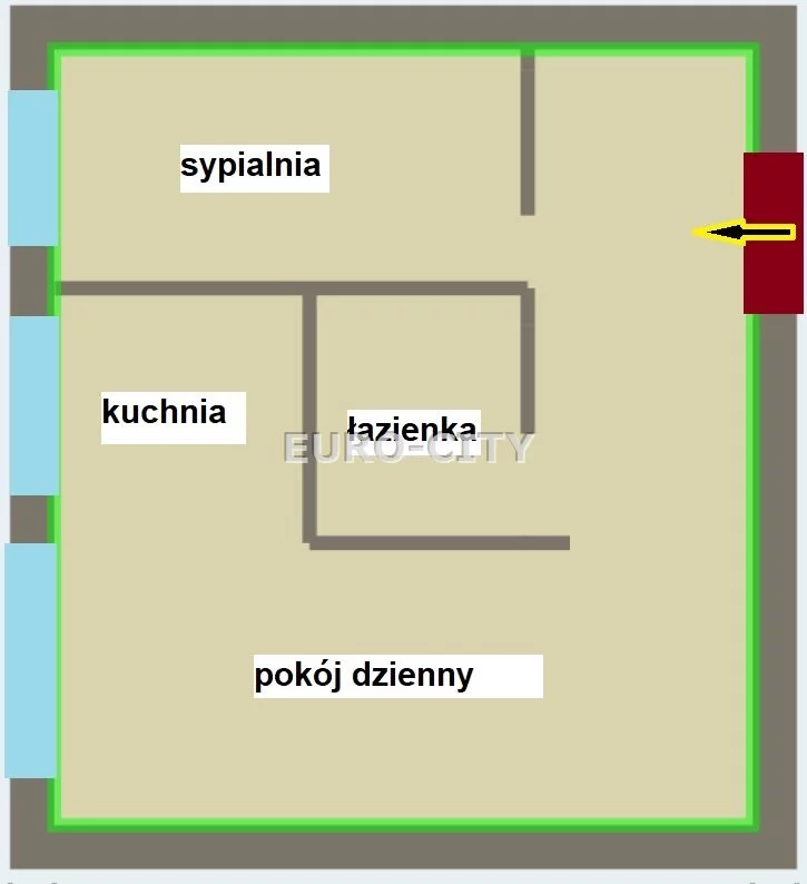 2 pokoje, mieszkanie 38,50 m², parter, oferta nr , ECT-MS-33427, Wrocław, Stare Miasto