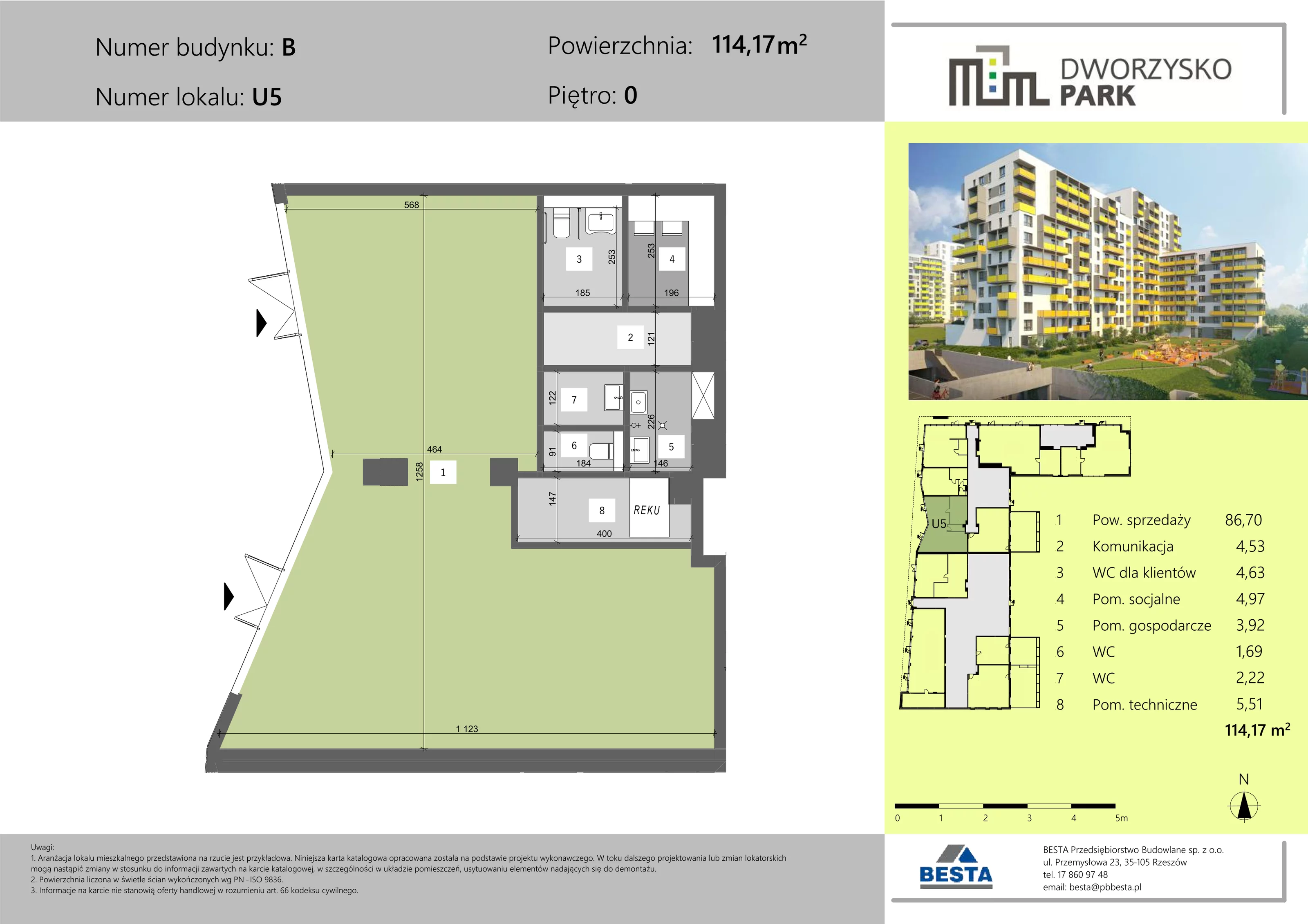 Lokal użytkowy 114,17 m², oferta nr B.U5, Dworzysko Park - lokale użytkowe, Rzeszów, Przybyszówka, ul. Technologiczna