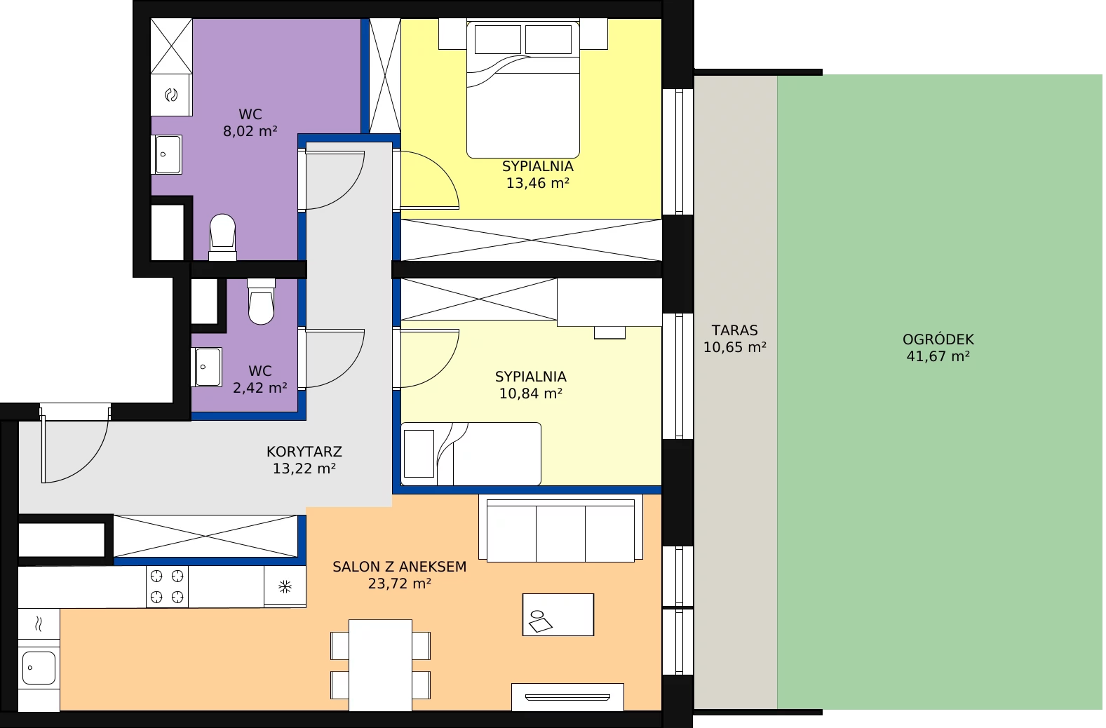 Zalety mieszkania 71.68 m², B/29