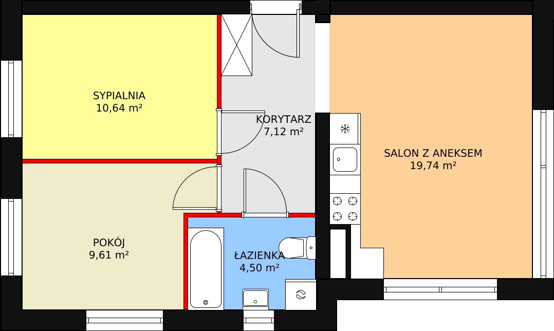 Mieszkanie 51,61 m², parter, oferta nr M5.6, Literacka Skwer - etap A, Poznań, Strzeszyn, ul. Literacka