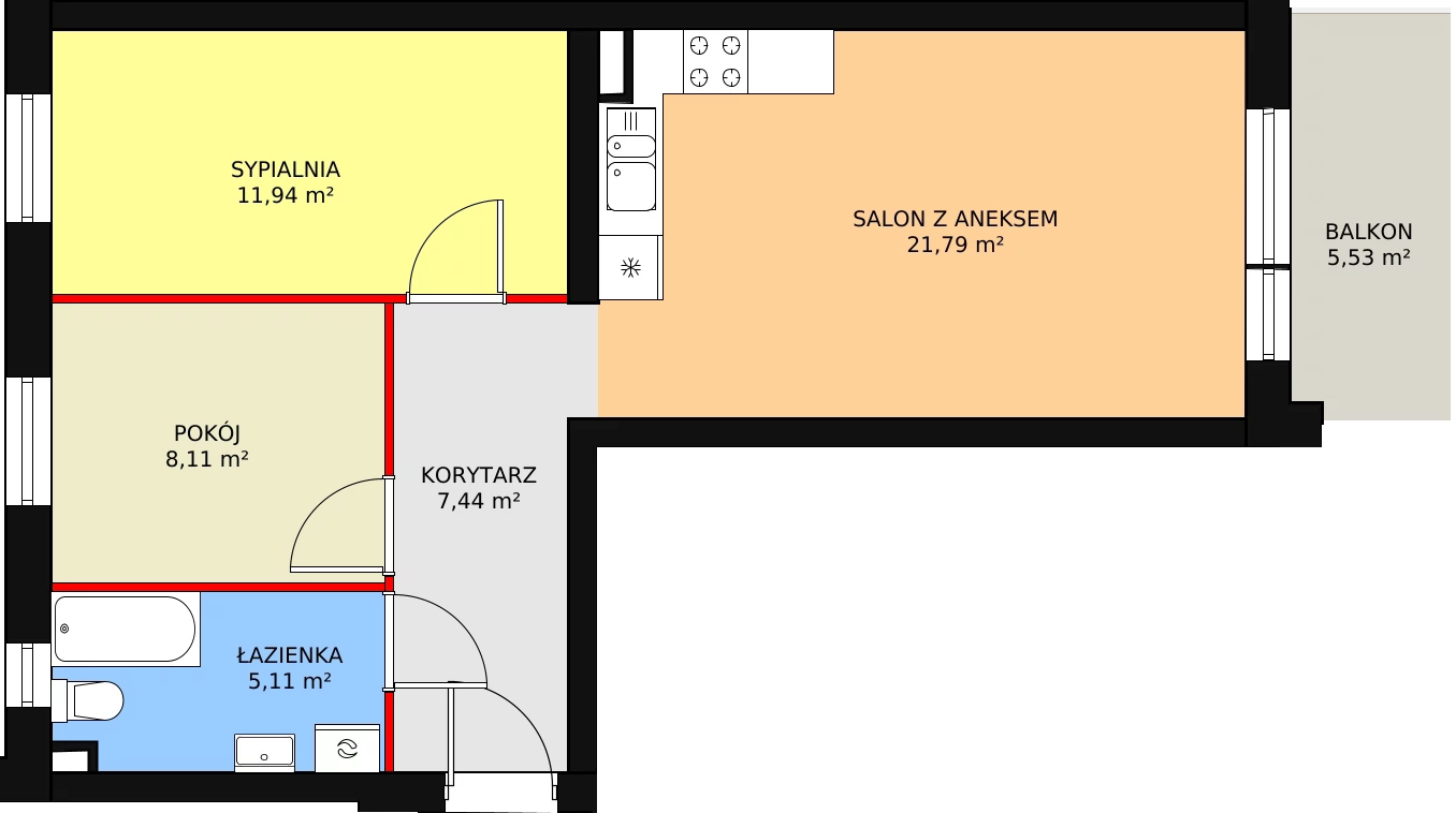 Mieszkanie 54,39 m², parter, oferta nr 5/M1, Cukrownia Apartamenty - Etap III, Szczecin, Zachód, Gumieńce, ul. Floriana Krygiera