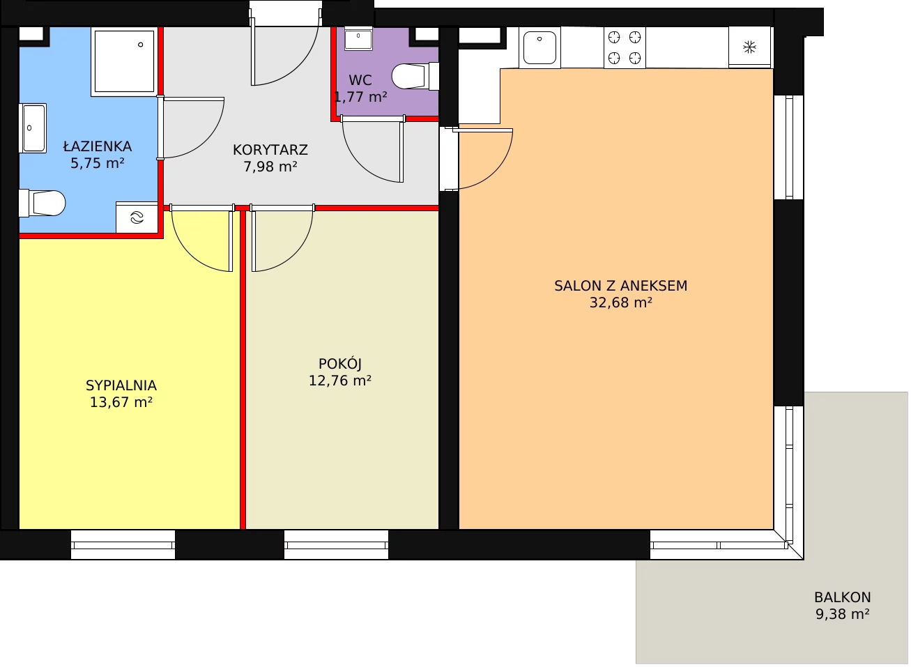 Mieszkanie 74,61 m², parter, oferta nr 5/M4, Cukrownia Apartamenty - Etap III, Szczecin, Zachód, Gumieńce, ul. Floriana Krygiera