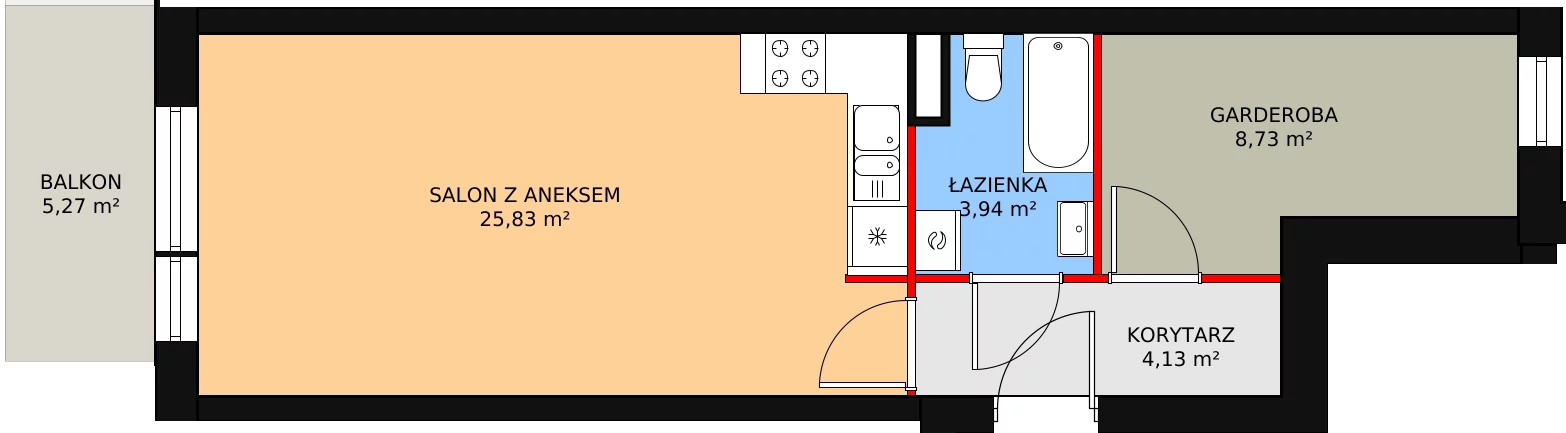 Mieszkanie 42,63 m², parter, oferta nr 5/M5, Cukrownia Apartamenty - Etap III, Szczecin, Zachód, Gumieńce, ul. Floriana Krygiera