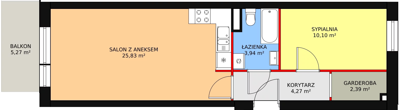 Mieszkanie 46,53 m², piętro 2, oferta nr 5/M15, Cukrownia Apartamenty - Etap III, Szczecin, Zachód, Gumieńce, ul. Floriana Krygiera